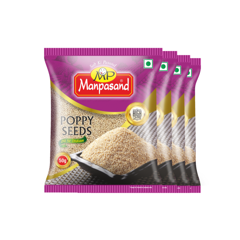 Poppy seeds 50g (Pack of 4)
